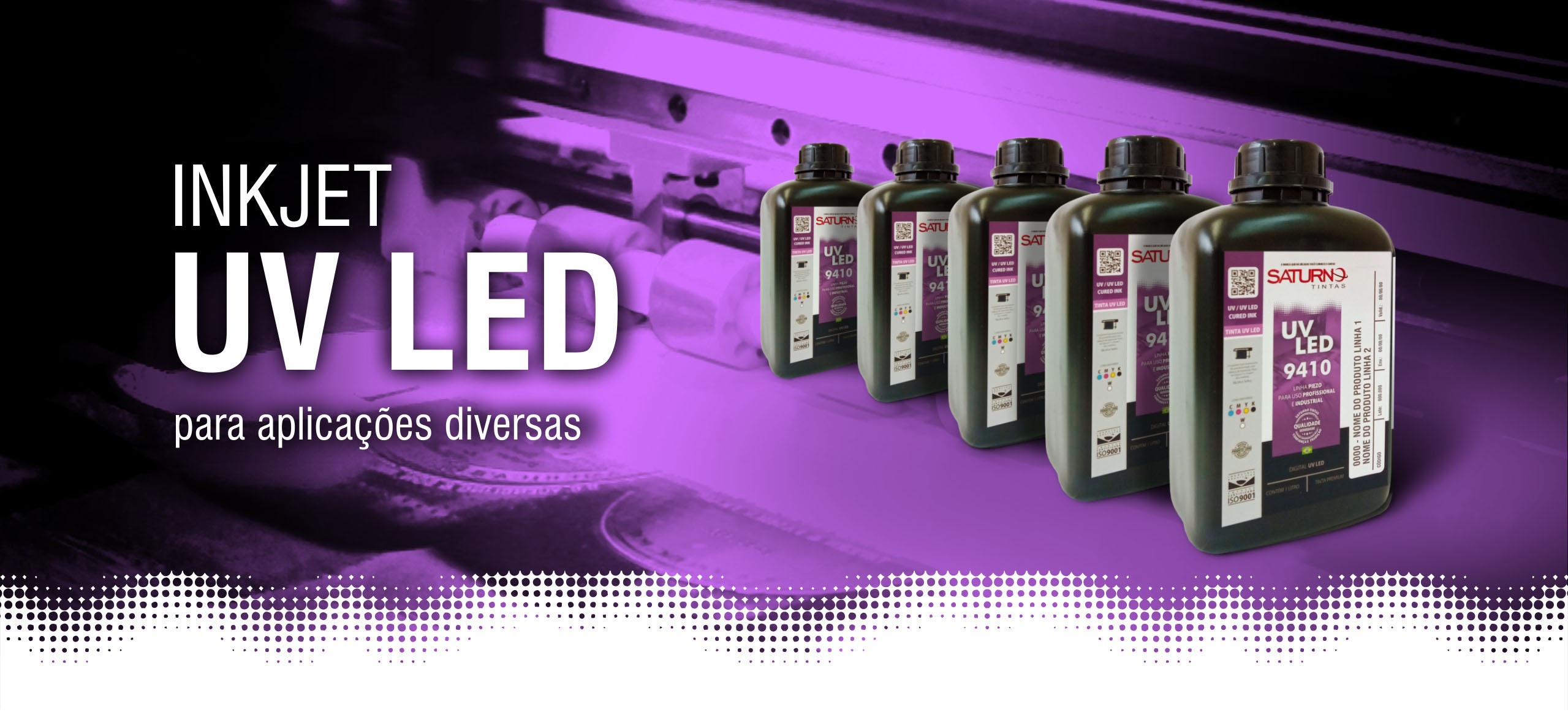 Tinta Inkjet UV Led 9410 rígida para impressão digital (cabeça piezo tipo Ricoh, Seiko, Konica). Qualidade pra uso profissional ou industrial.