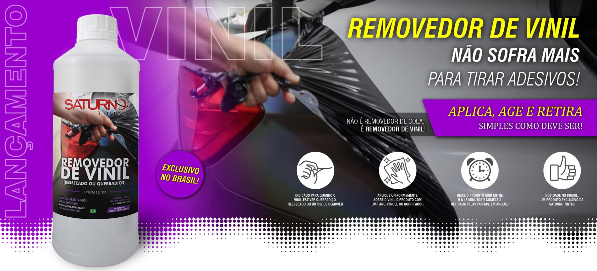 Saturno Tintas removedor de vinil removedor de adesivo envelopamento automotivo envelopamento decorativo